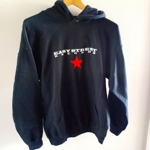 Easy Street Records Seattle Wa Vintage Black Large Hoodie